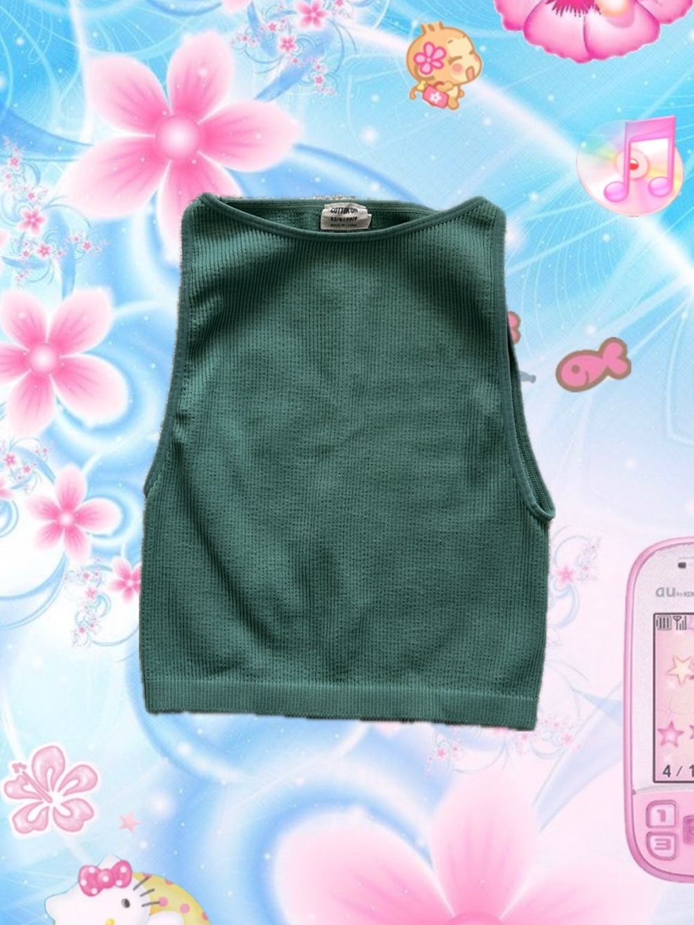 Green tank top